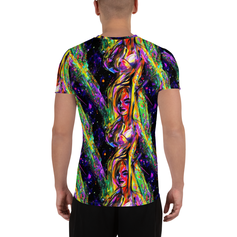 Men's Athletic T-Shirt - Galactic Flamenco