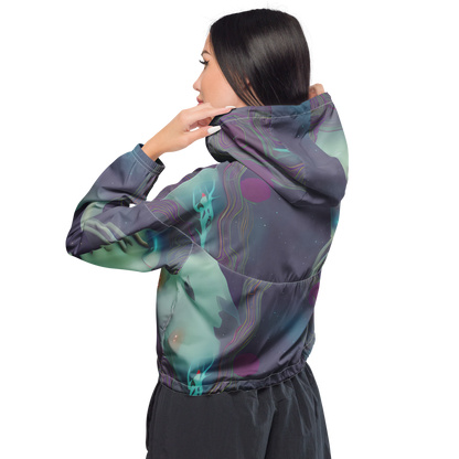 Women's Cropped Windbreaker - Ethereal Muse