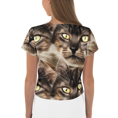 Crop Tee - Feline Reverie