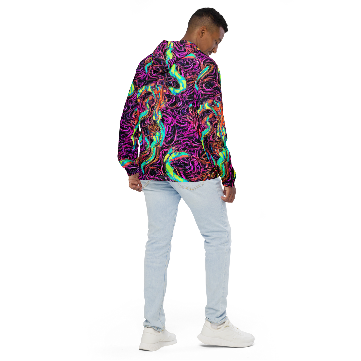 Men's Windbreaker - Neon Drizzle