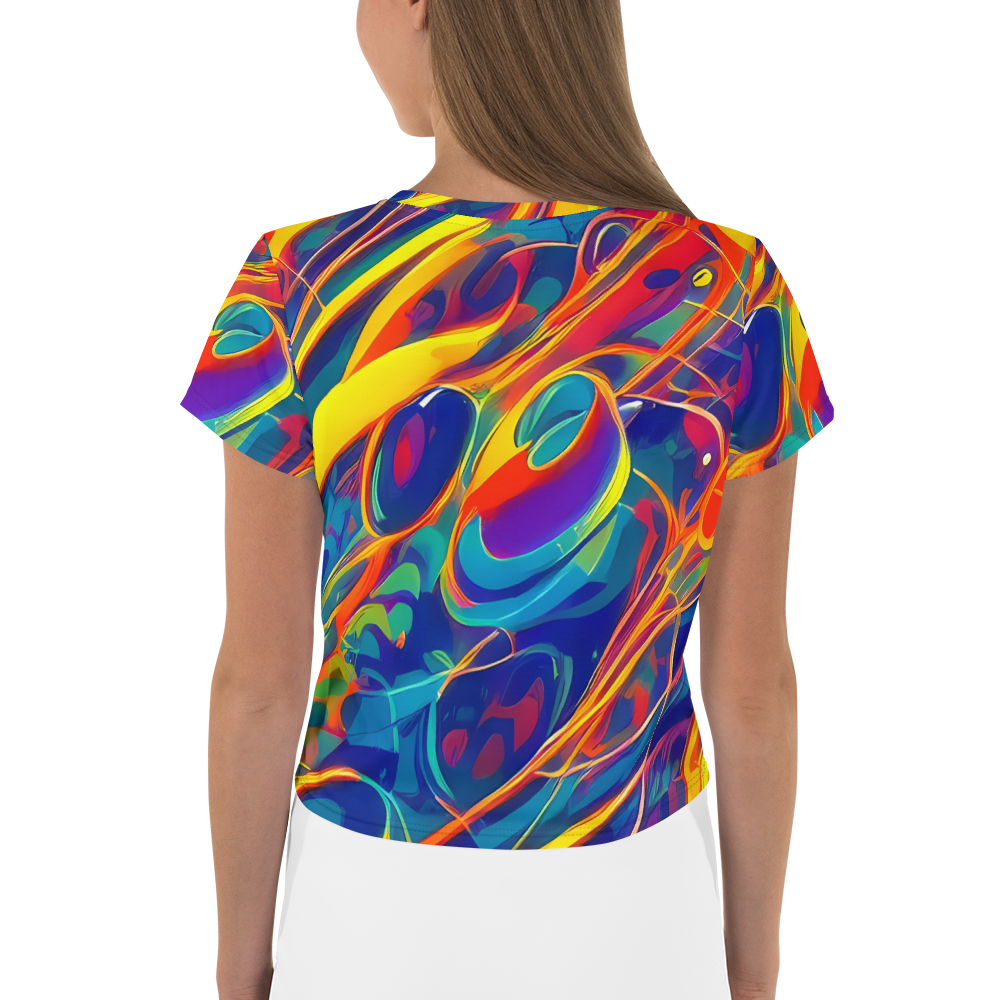 Women's Crop Tee - Abstract Blaze