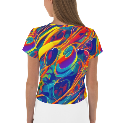 Women's Crop Tee - Abstract Blaze