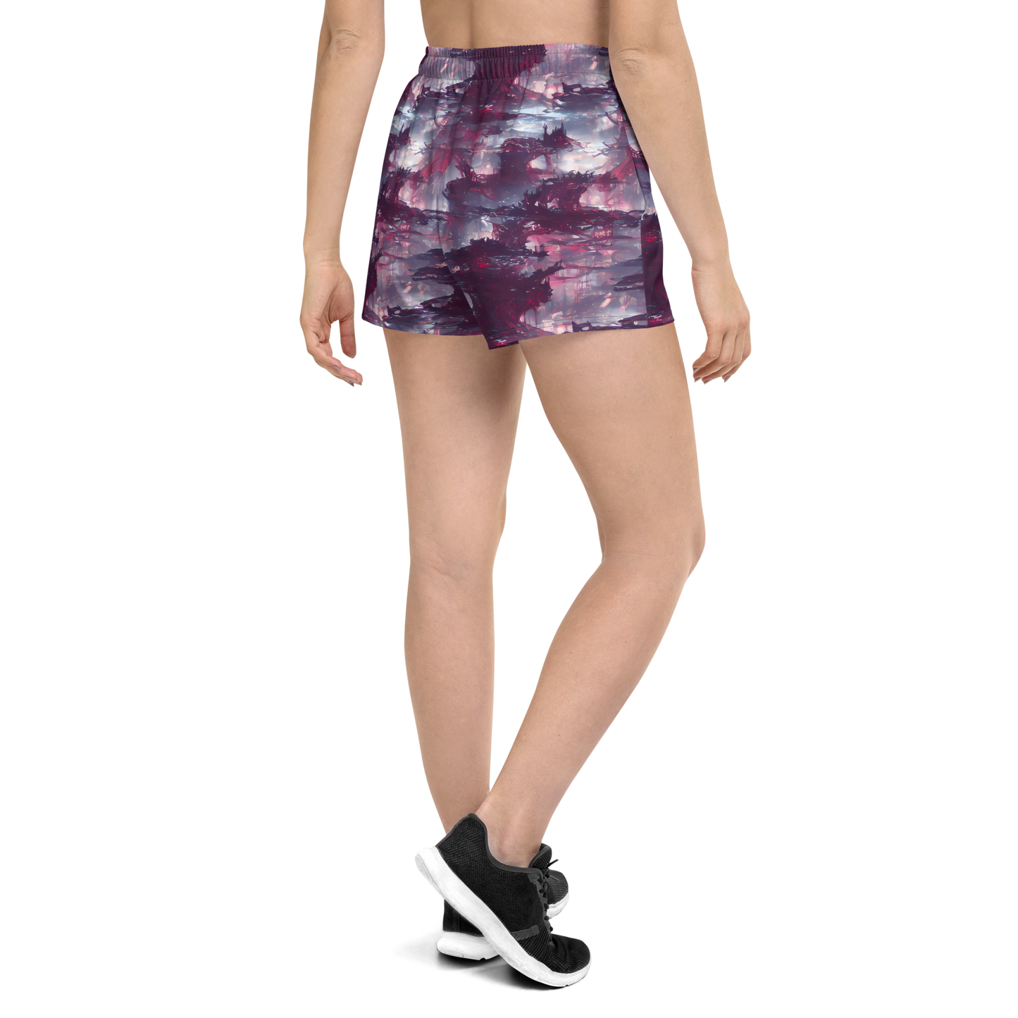 Women’s Athletic Shorts - Twilight Fortresses