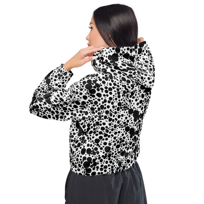 Women's Cropped Windbreaker - Dappled Shadow Dance