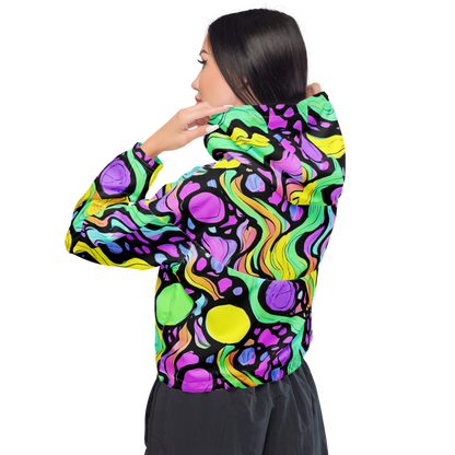 Women's Cropped Windbreaker - Sillman Swirl