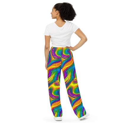 Wide-Leg Pants - Electric Aurora