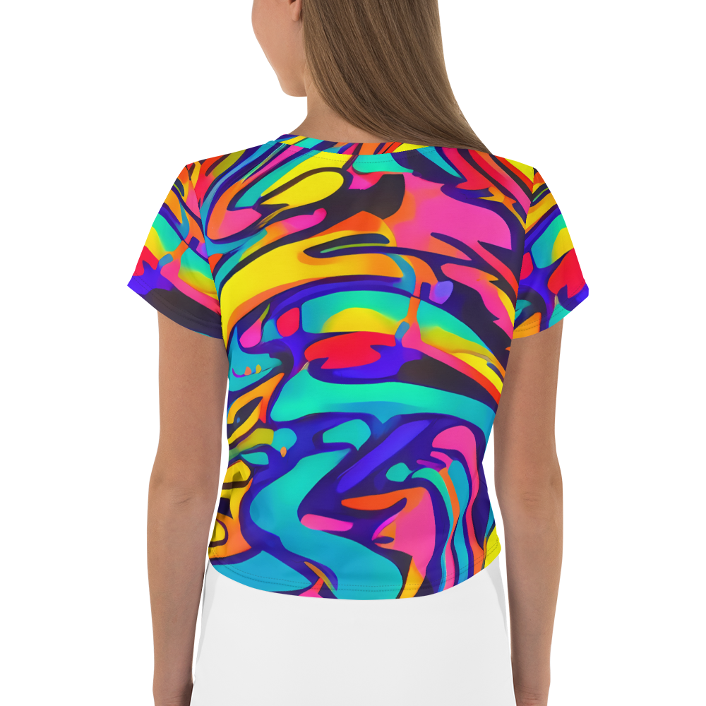 Women's Crop Tee - Electric Ecstasy