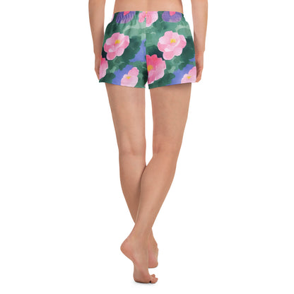 Women’s Athletic Shorts - Pink Blossom Serenade