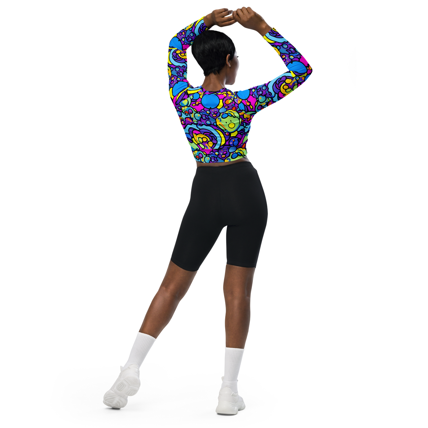 Long Sleeve Crop Top - Enchanted Orbs