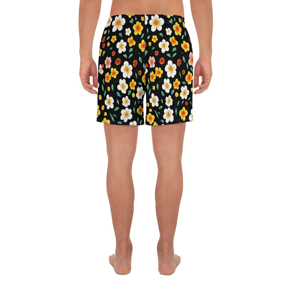 Men's Athletic Shorts - Sunlit Blossoms