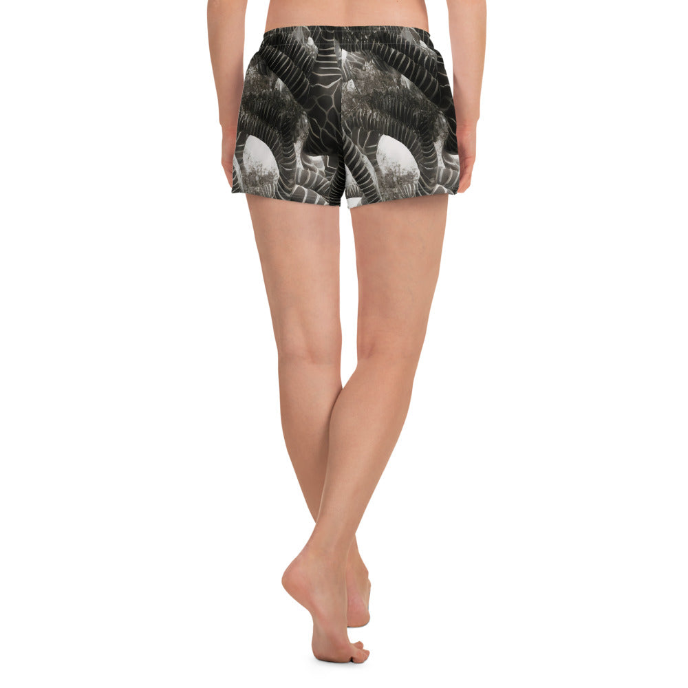 Women’s Athletic Shorts - Serpent Symphony