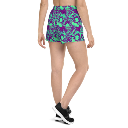 Women’s Athletic Shorts - Alien Ripples