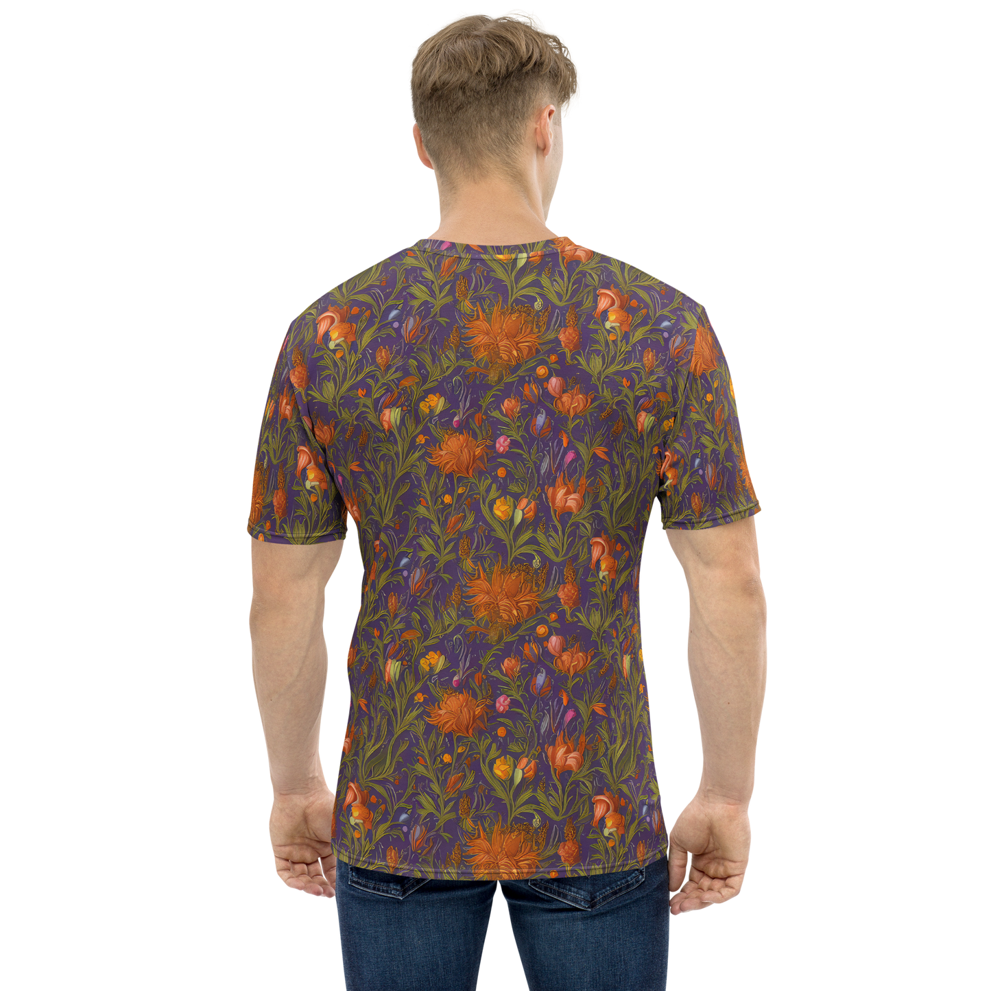 Men's Crew Neck T-Shirt - Botanical Nebula