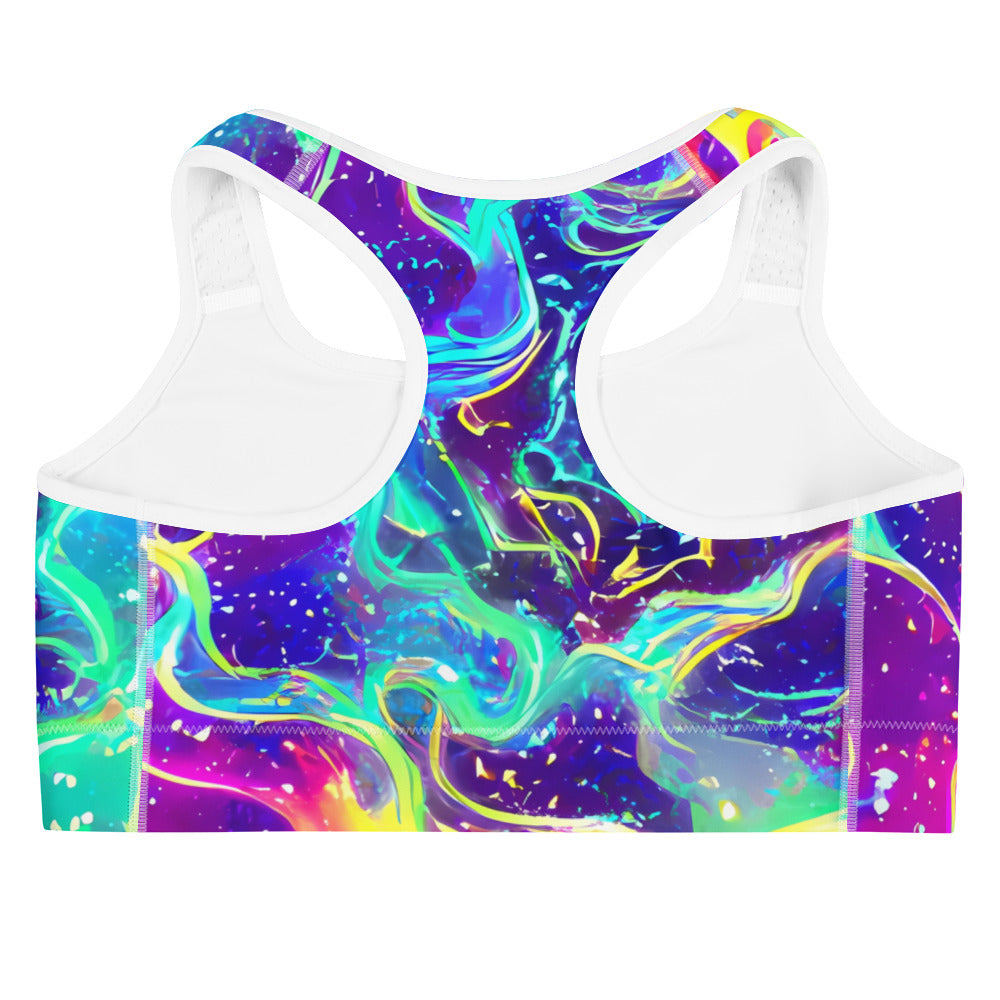 Sports Bra - Liquid Light Show