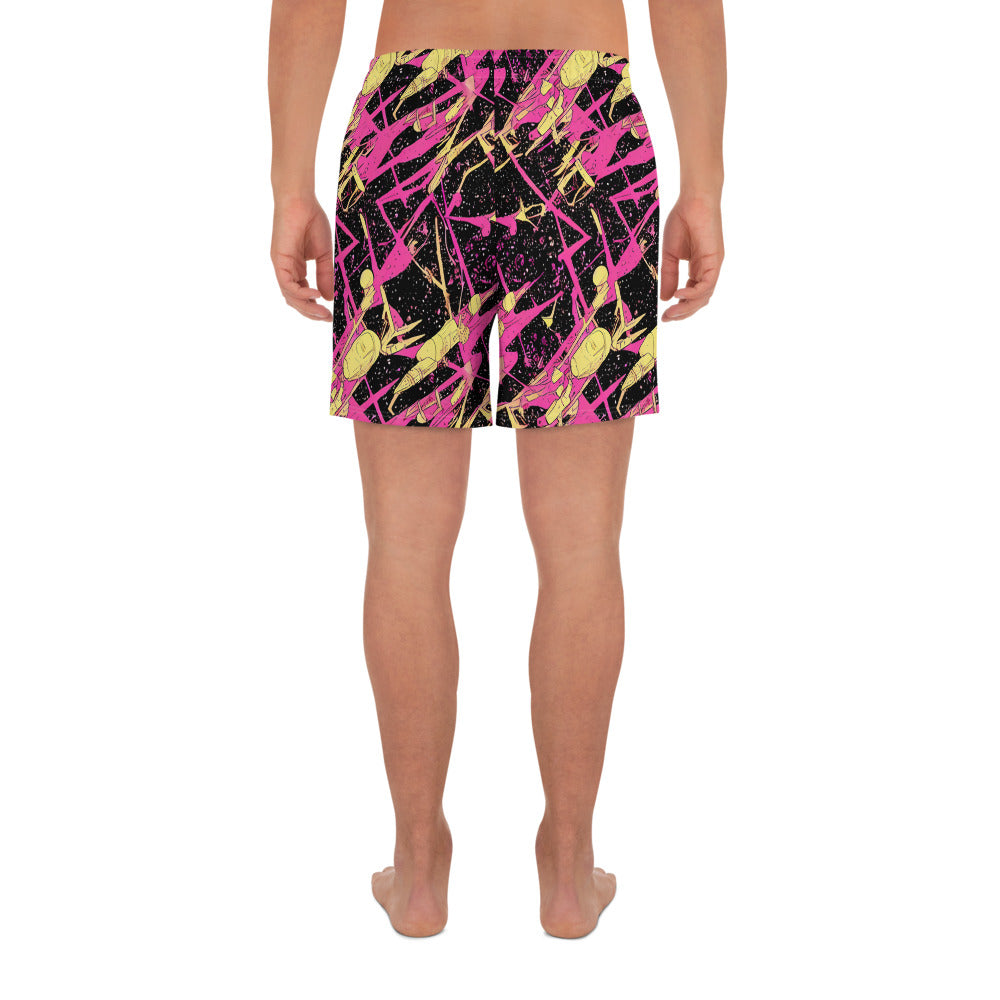 Men's Athletic Shorts - Galaxy Graffiti