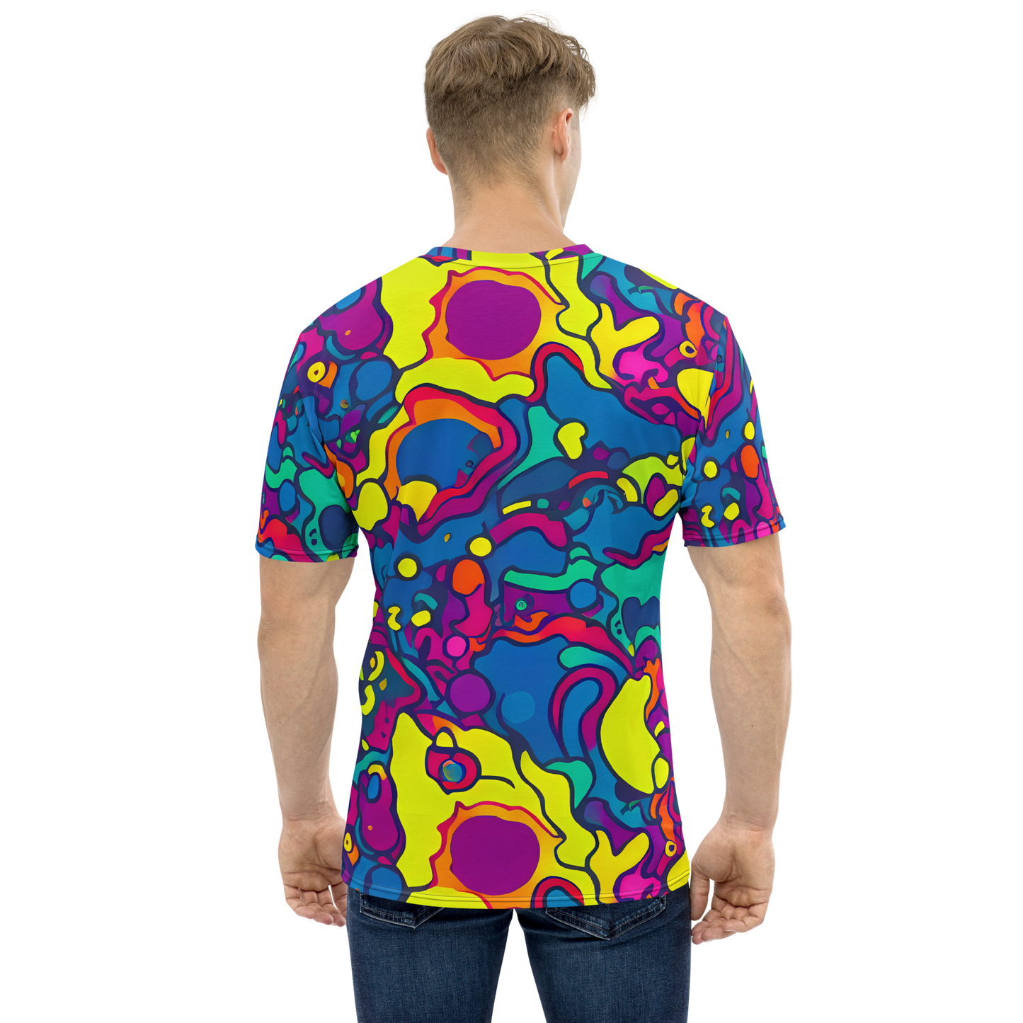 Men's Crew Neck T-Shirt - Colorful Chaos