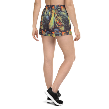 Women’s Athletic Shorts - Cosmic Scream