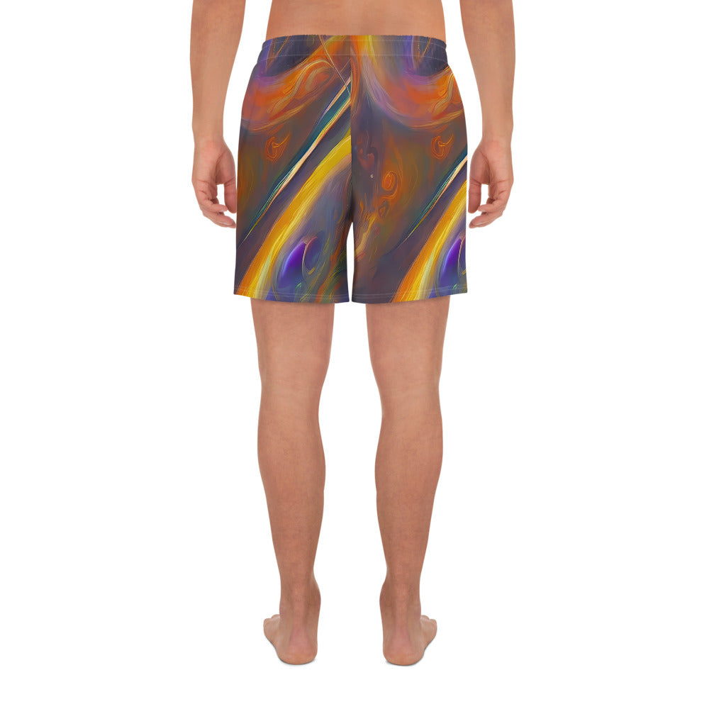 Men's Athletic Shorts - Pre-Raphaelite Ripple