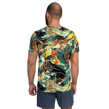 Men's Athletic T-Shirt - Fluid Firestorm