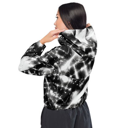 Women's Cropped Windbreaker - Electric Nightfall