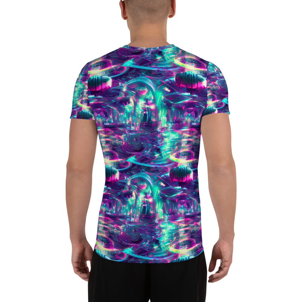 Men's Athletic T-Shirt - Synthwave Surge