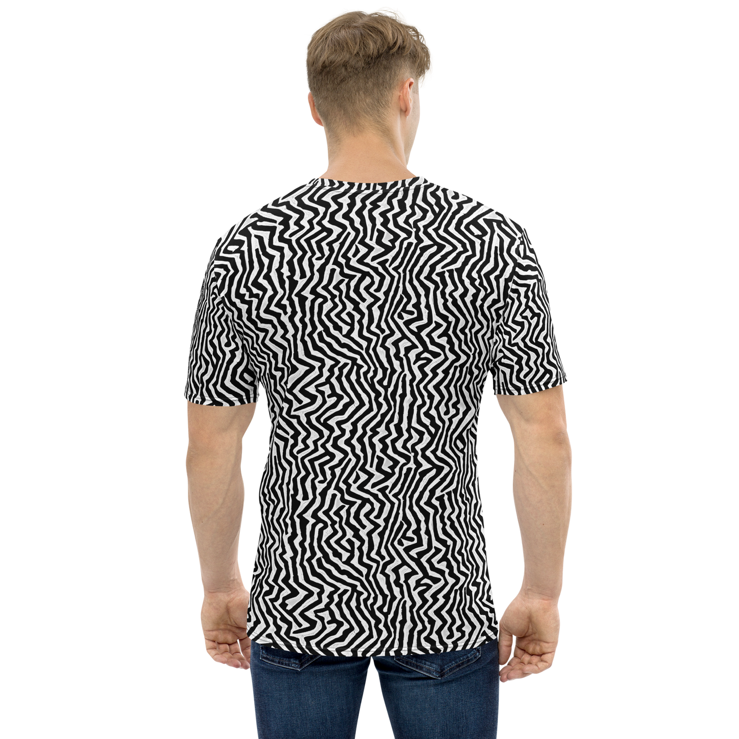 Men's Crew Neck T-Shirt - Static Swirl