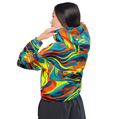 Women's Cropped Windbreaker - Mythic Maelstrom