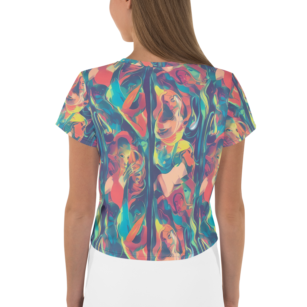 Women's Crop Tee - Neon Aurora