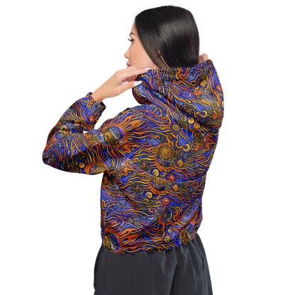 Women's Cropped Windbreaker - Mantegna Swirl