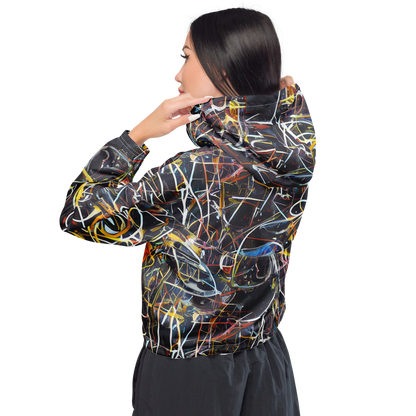 Women's Cropped Windbreaker - Brown Surge