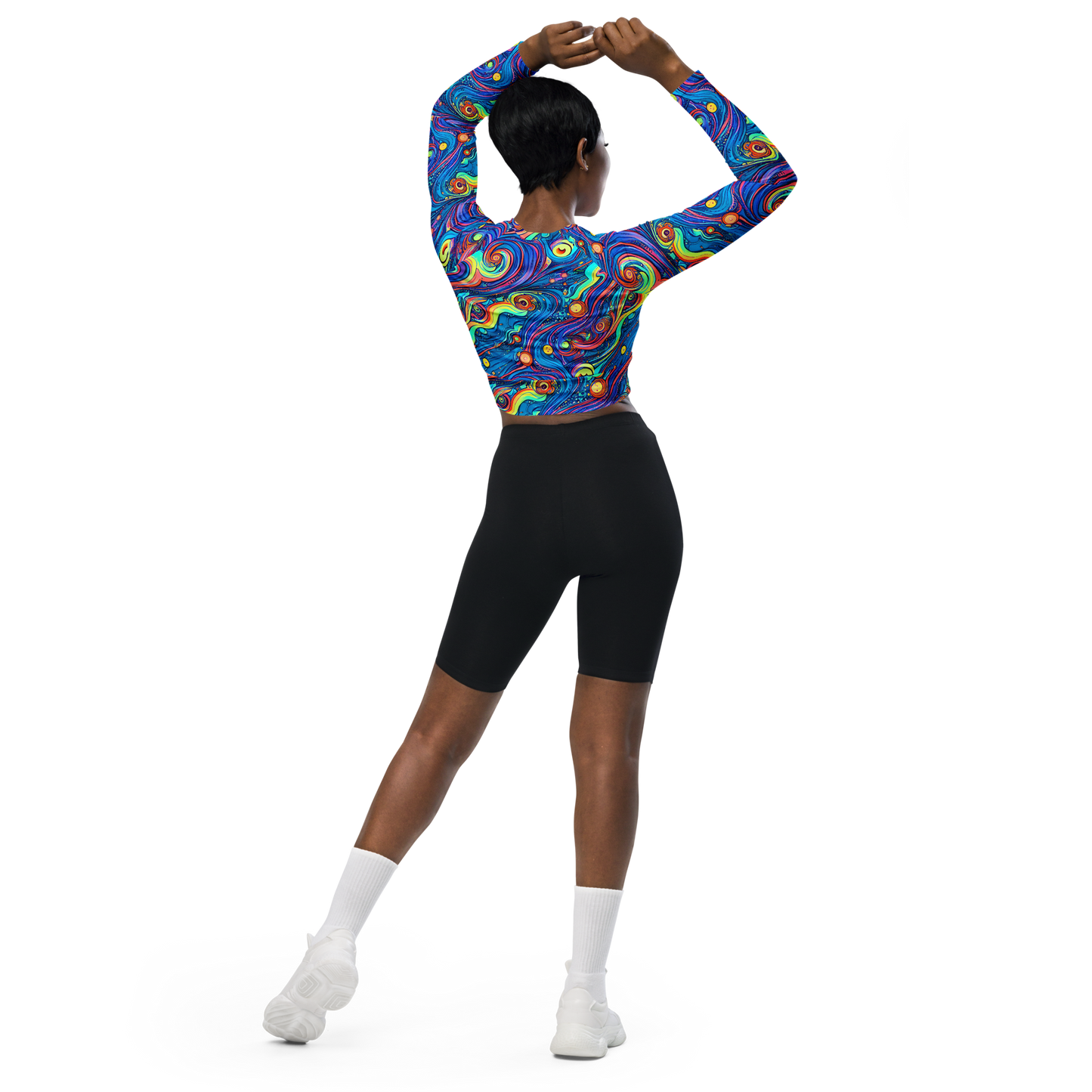 Long Sleeve Crop Top - Echoes of Vortex