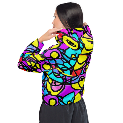 Women's Cropped Windbreaker - Radiant Chaos