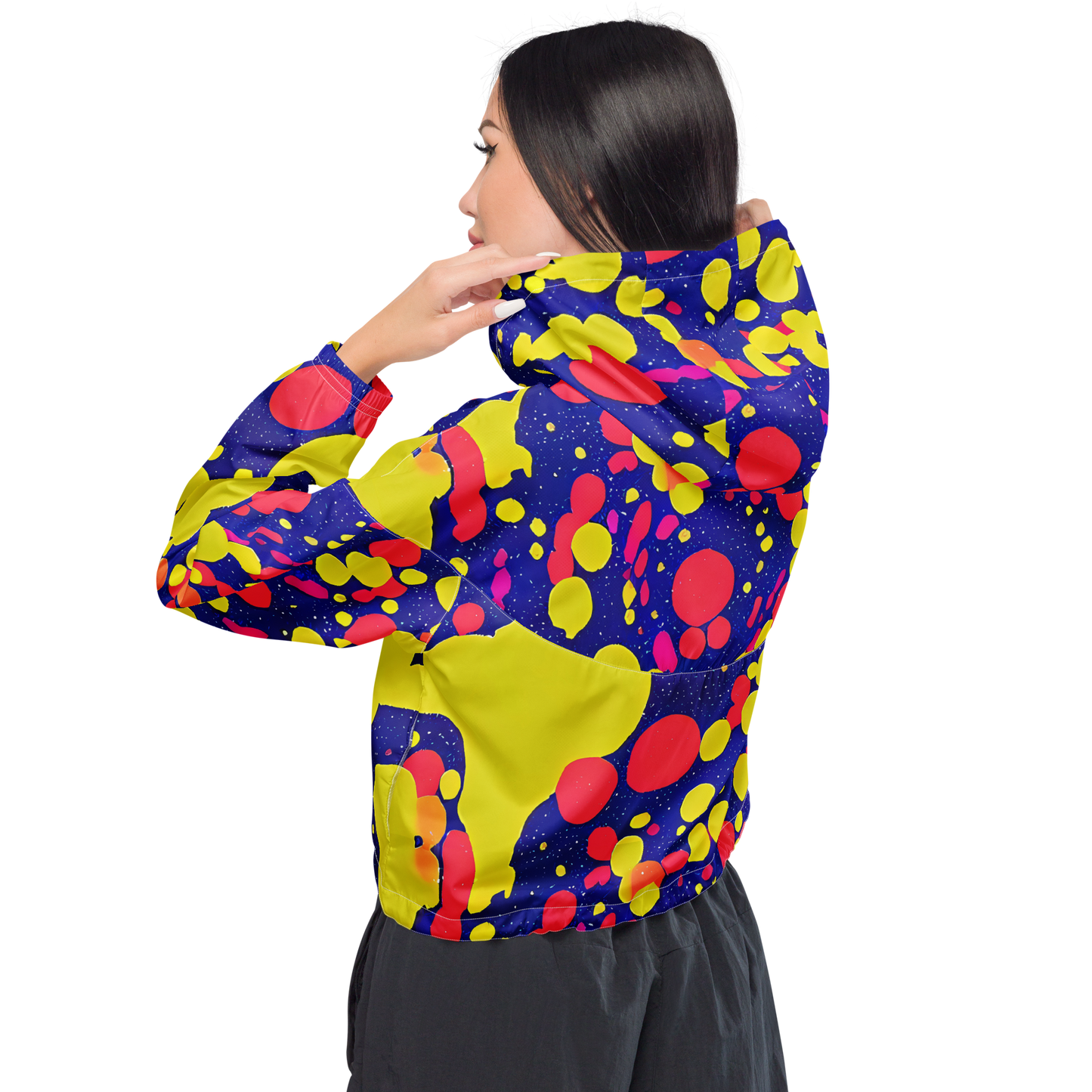 Women's Cropped Windbreaker - Void Visions