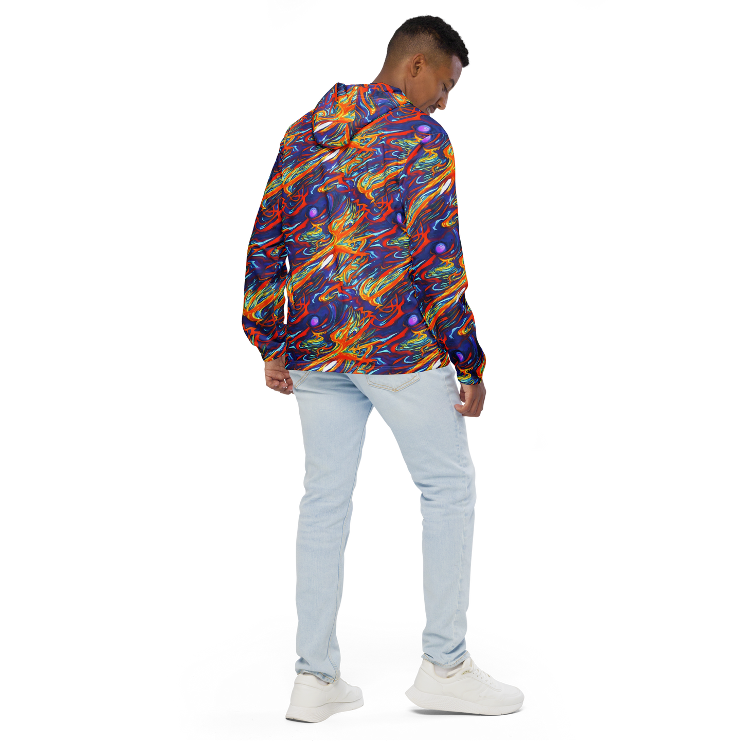 Men's Windbreaker - Galactic Ember