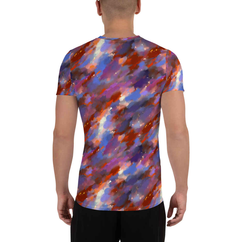 Men's Athletic T-Shirt - Celestial Brushstroke