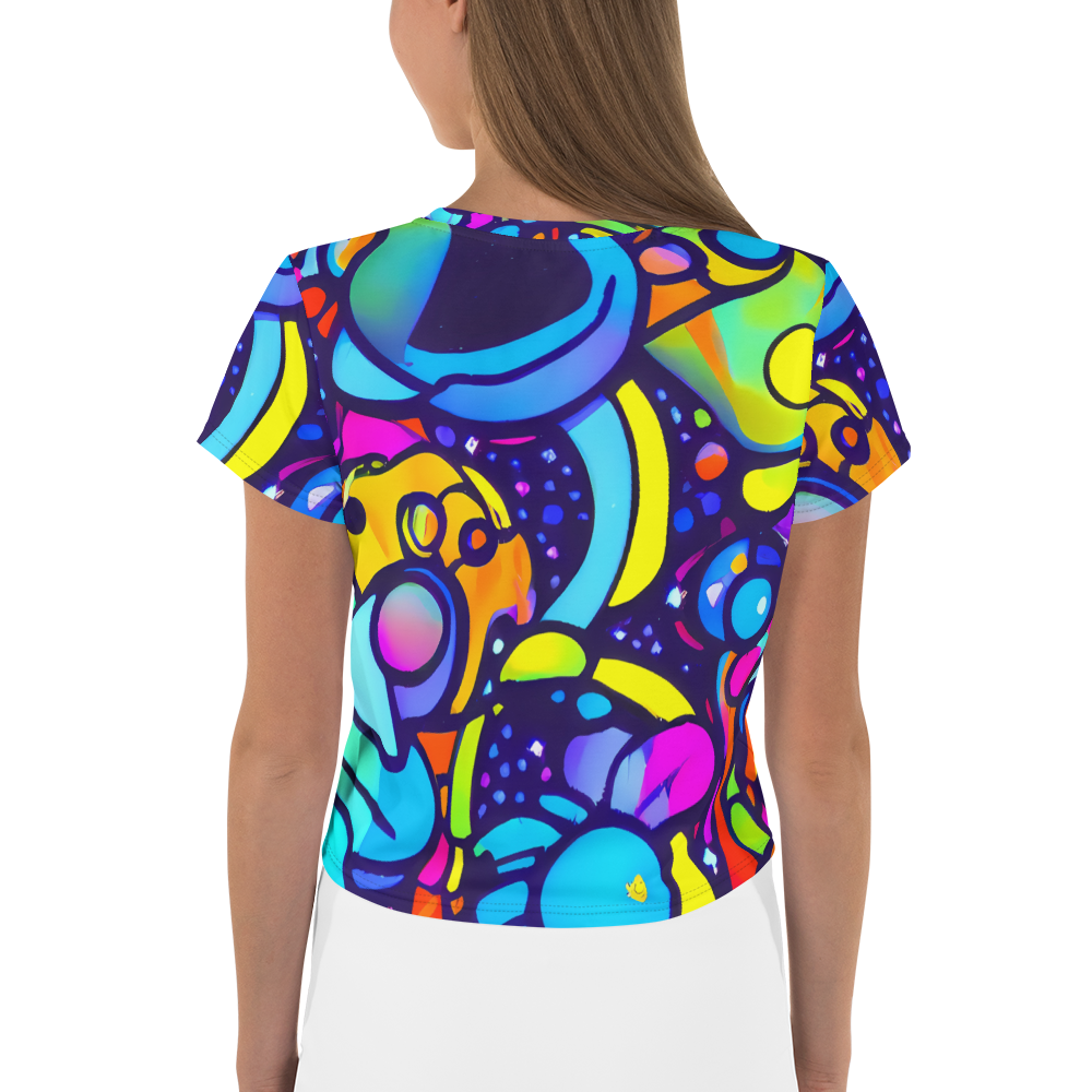 Women's Crop Tee - Neon Graffscape