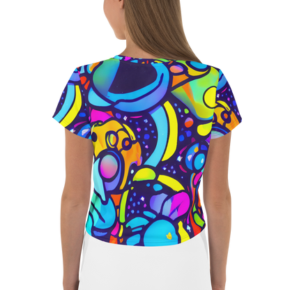 Women's Crop Tee - Neon Graffscape