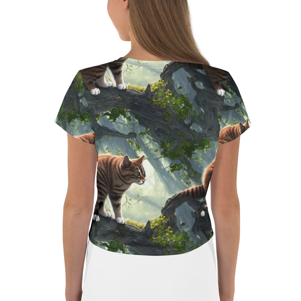 Crop Tee - Whiskered Enigma
