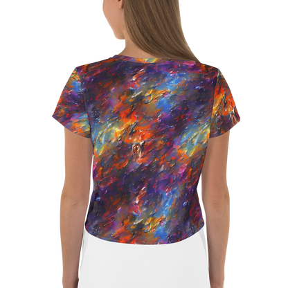 Women's Crop Tee - Auroral Ripples