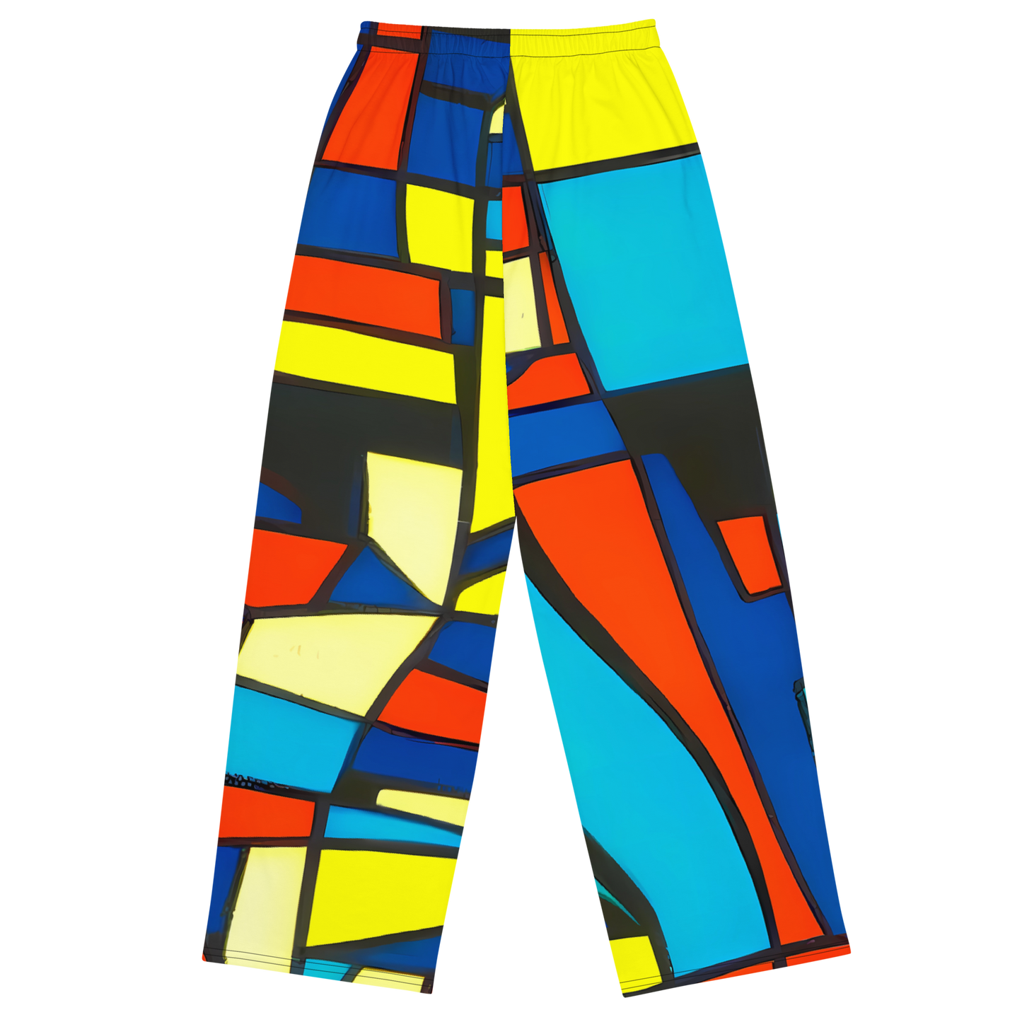 Wide-Leg Pants - Neon Fractals