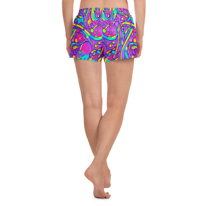 Athletic Shorts - Neon Galaxy Whirl