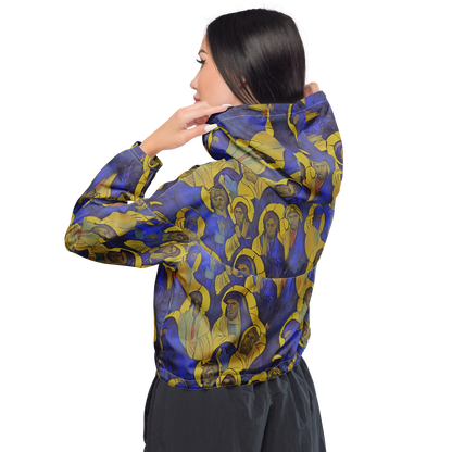 Women's Cropped Windbreaker - Divine Reverie