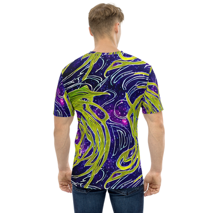 Men's Crew Neck T-Shirt - Celestial Scribbles