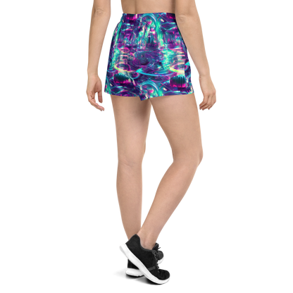 Women’s Athletic Shorts - Synthwave Surge