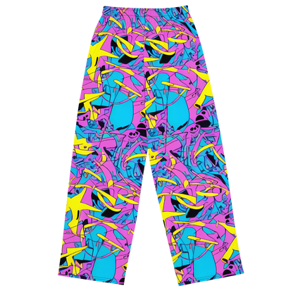 Wide-Leg Pants - Neon Jive