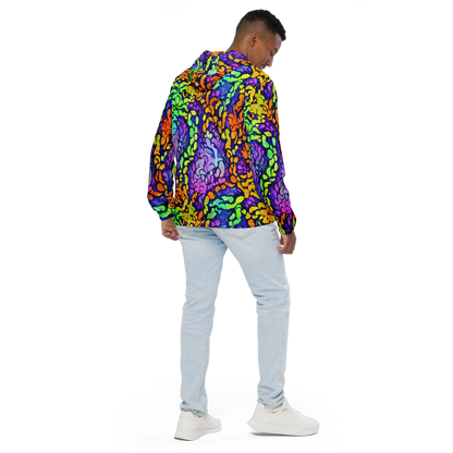 Men's Windbreaker - Surreal Waveforms