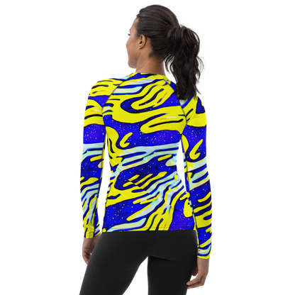 Women's Rash Guard - Electric Horizon