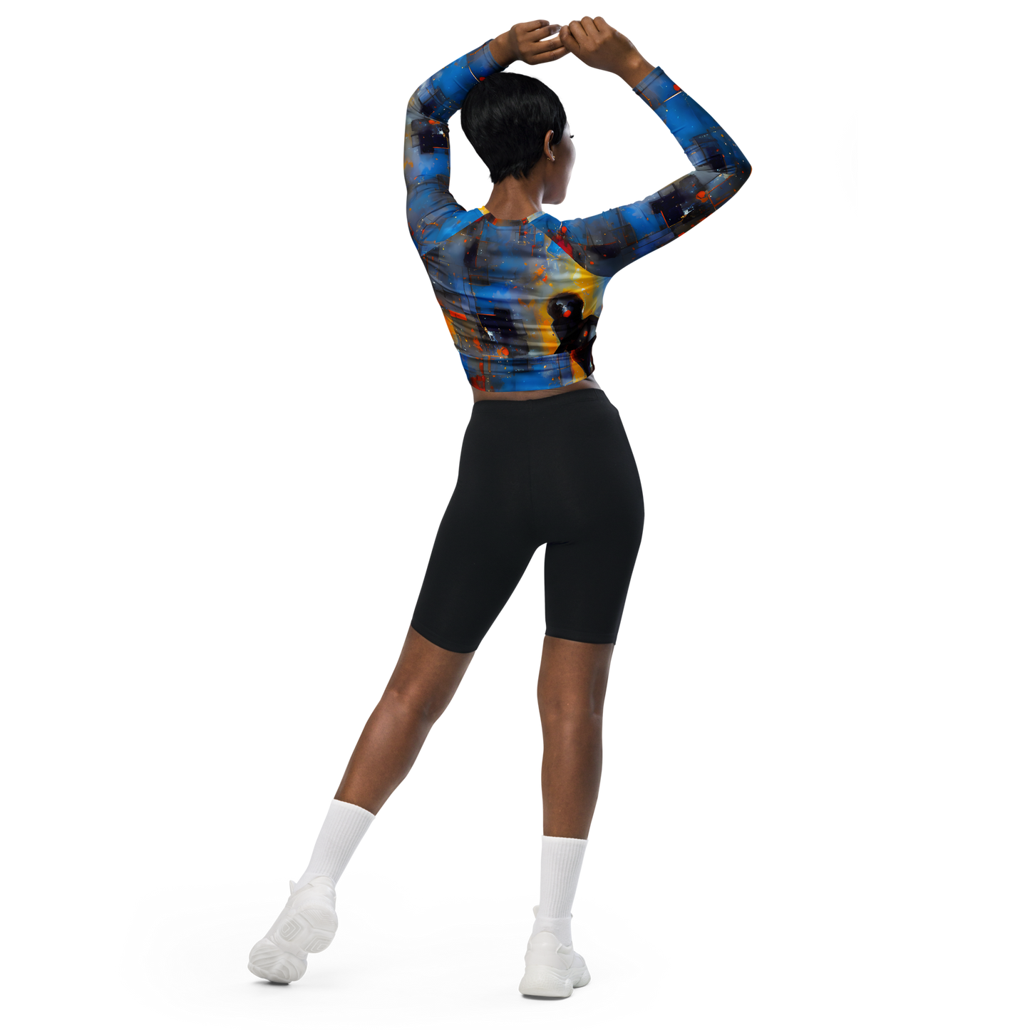 Long Sleeve Crop Top - Neoblock Fusion