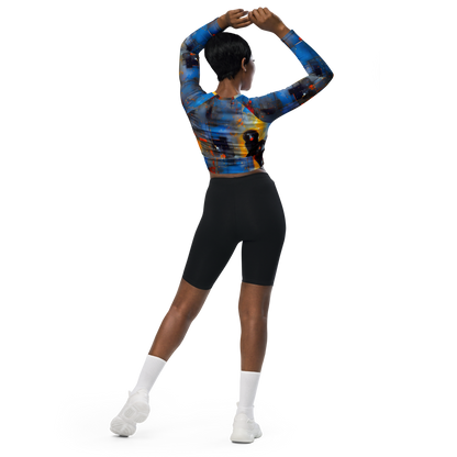 Long Sleeve Crop Top - Neoblock Fusion