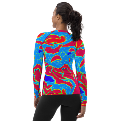 Women's Rash Guard - Electric Bloom